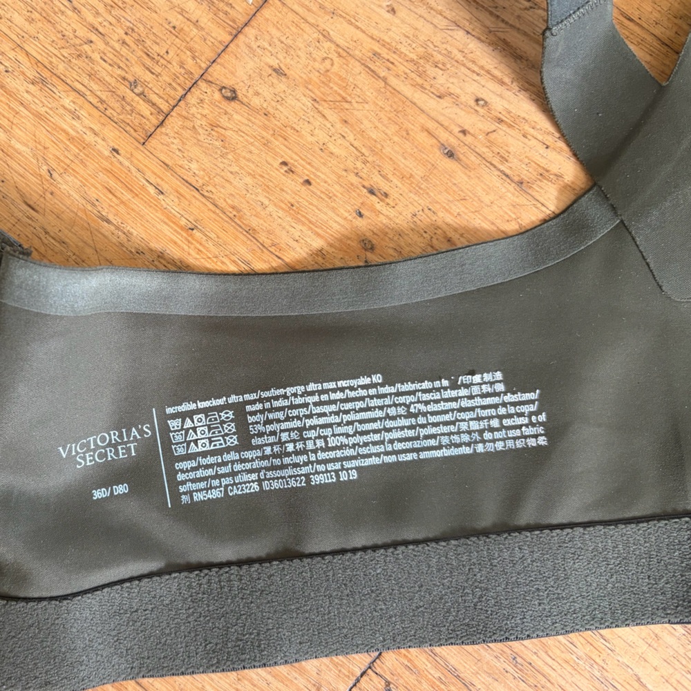 Victoria’s Secret incredible knockout ultra max Racerback sports bra 36D - Picture 5 of 8